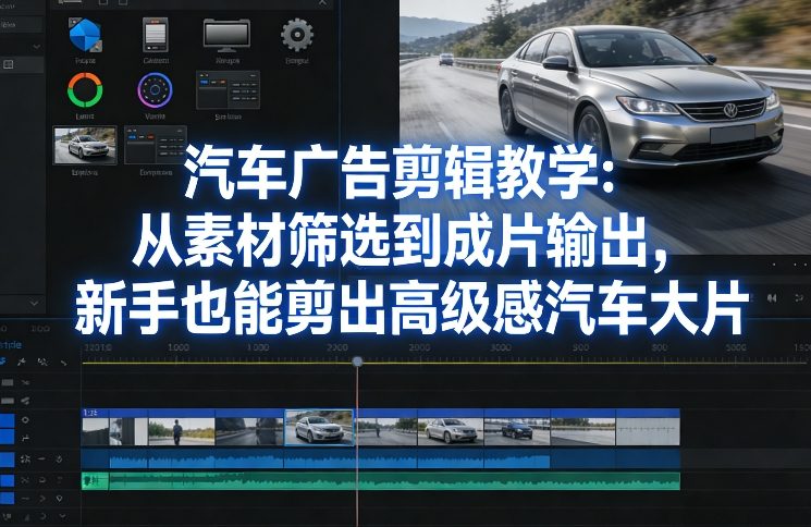 汽车广告剪辑教学：从素材筛选到成片输出，新手也能剪出高级感汽车大片青祥项目库-闲云创业网-老谢轻创网-中创网-福缘网-冒泡网-资源之家-魔方项目库青祥项目库