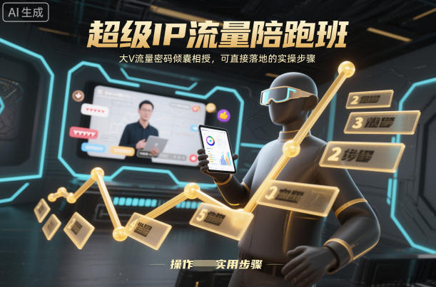 超级IP流量陪跑班，大V流量密码倾囊相授，可直接落地的实操步骤青祥项目库-闲云创业网-老谢轻创网-中创网-福缘网-冒泡网-资源之家-魔方项目库青祥项目库